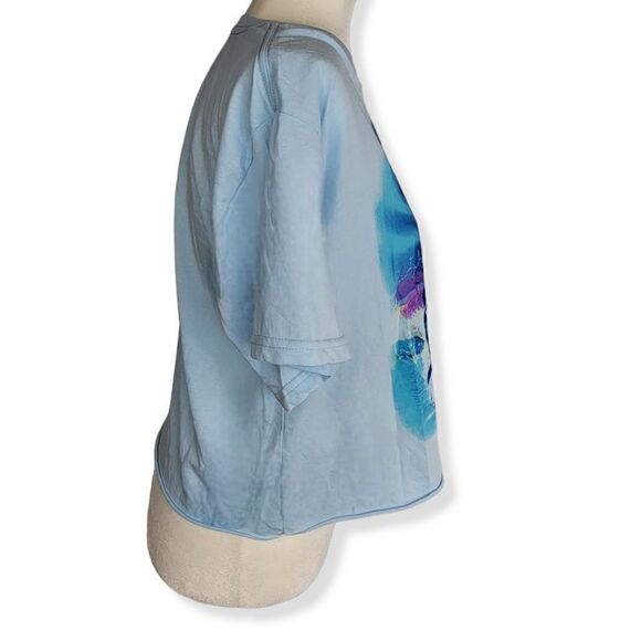 Mighty Fine Light Blue Dolphin Croptop Medium - Picture 2 of 3